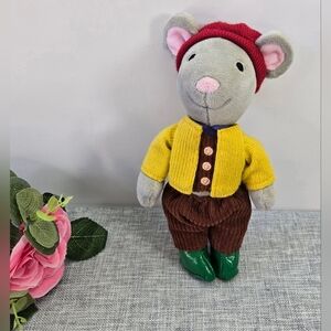 Scout and the Gumboot Kids Plush Doll Removable Shoes 9" Stuffed Animal Mouse